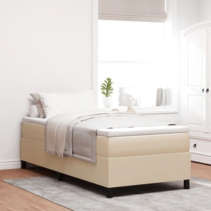 Единично легло с пружинен матрак, светло зелено-сиво, велурена тъкан