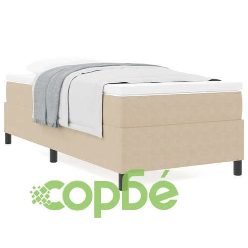 Единично легло с пружинен матрак, светло зелено-сиво, велурена тъкан ➤ топ цена ➤ sorbe.bg