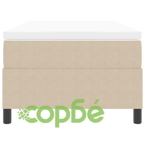 Единично легло с пружинен матрак, светло зелено-сиво, велурена тъкан ➤ топ цена ➤ sorbe.bg