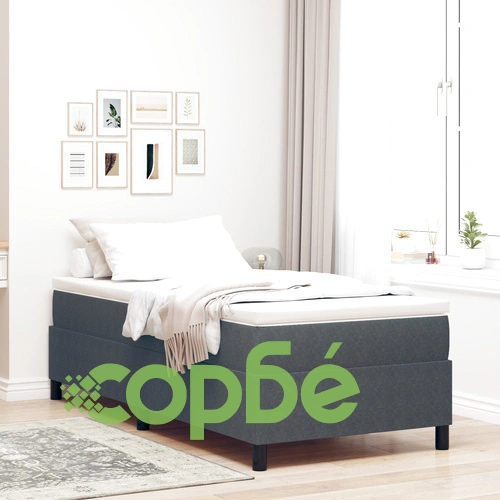 Легло с матрак 90x200 см от Кордърова тъкан, Тъмно сиво ➤ топ цена ➤ sorbe.bg