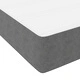 Малко двойно легло от светлосив велур с подматрачна рамка и матрак 120x190 см
