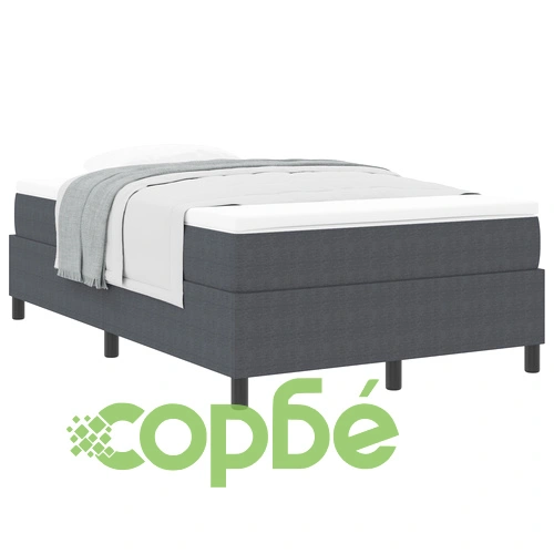 Боксово легло с матрак от тъмносив велур, малко двойно 120x190 см ➤ топ цена ➤ sorbe.bg