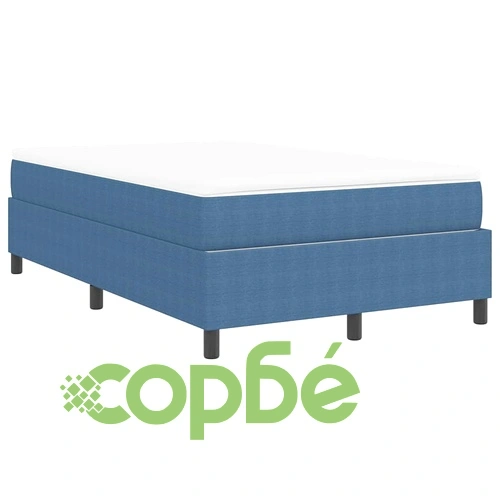 Легло с пружинирана основа и матрак синьо 120x200 см кадифе ➤ топ цена ➤ sorbe.bg