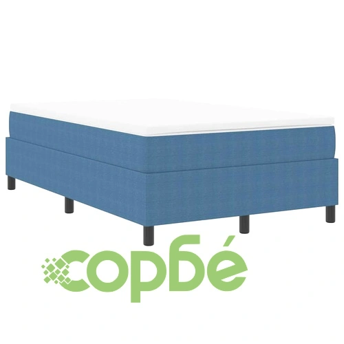 Легло с пружинирана основа и матрак синьо 120x200 см кадифе ➤ топ цена ➤ sorbe.bg
