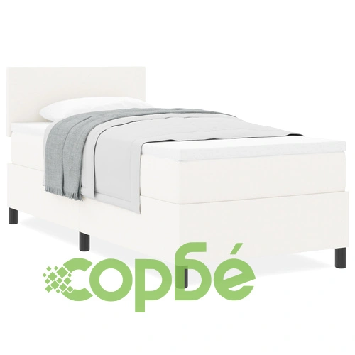 Кутия за пружини с матрак 80x200 см от Дакрон в Кремав цвят ➤ топ цена ➤ sorbe.bg