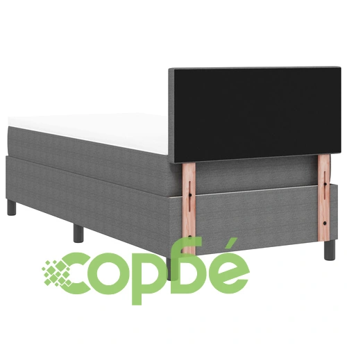 Кутия за спално бельо с матрак 90x200 см - светло сиво, велурена тъкан ➤ топ цена ➤ sorbe.bg