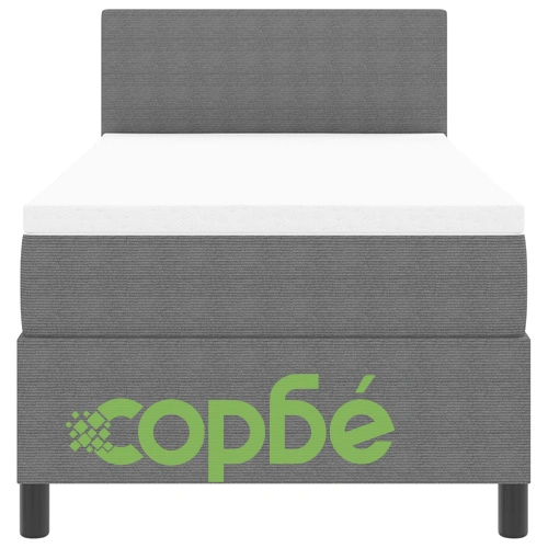 Кутия за спално бельо с матрак 90x200 см - светло сиво, велурена тъкан ➤ топ цена ➤ sorbe.bg