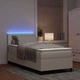 Легло с пружинирана основа и матрак с LED осветление 80x200 см кордурой слонова кост