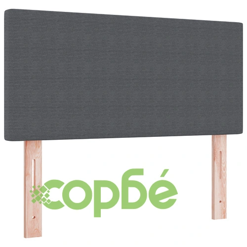 Единично легло с матрак и LED осветление 90x200 см - тъмно сив велур ➤ топ цена ➤ sorbe.bg
