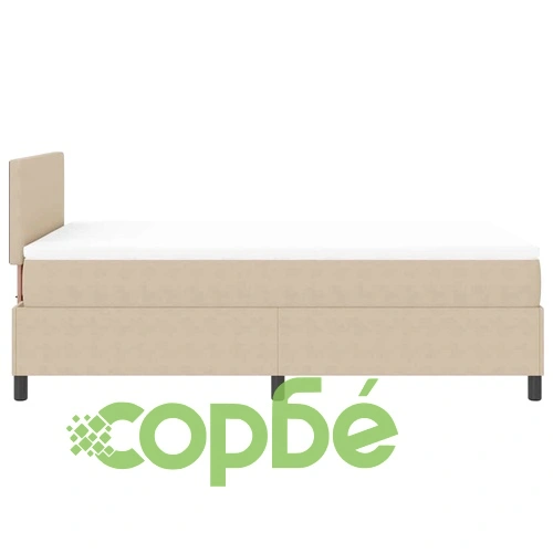 Легло с пружинирана основа, матрак и LED осветление - светлосиво и бяло 193x120x88 см ➤ топ цена ➤ sorbe.bg