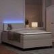 Легло с пружинирана основа и матрак 120x200 см кордурой слонова кост