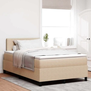 Легло с пружинирана основа и LED осветление светлосив 203x120x88 см кордурой