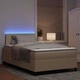 Легло с пружинирана основа и LED осветление светлосив 203x120x88 см кордурой