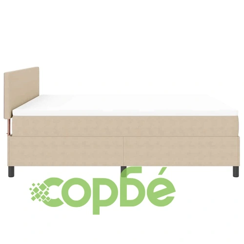 Легло с пружинирана основа и LED осветление от кордурой 203x180x88 см светлосиво и бяло ➤ топ цена ➤ sorbe.bg