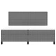 Луксозно Легло с Box Spring, Матрак и LED Осветление - 200x200 см, Сиво Кадифе