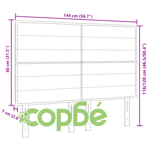 Табла за легло Lines Design Таупе 140 см от Висококачествен Тъкан Материал ➤ топ цена ➤ sorbe.bg