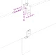 Табло за легло с линии от плат в черно, 160 x 128 см