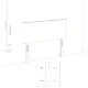 Табло за легло с линии, синьо, 160 x 7 x 128 см, текстил
