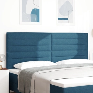 Табла за легло Lines Design в син цвят, 200 x 128 см, тъкан материал