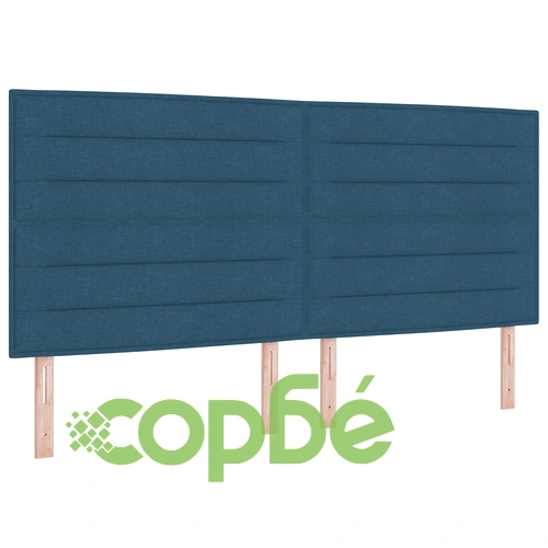 Табла за легло Lines Design в син цвят, 200 x 128 см, тъкан материал ➤ топ цена ➤ sorbe.bg