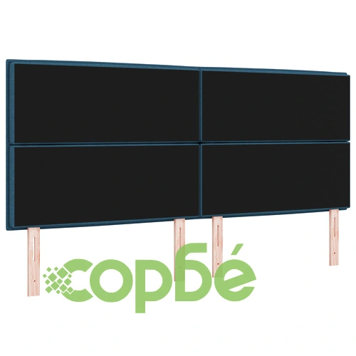 Табла за легло Lines Design в син цвят, 200 x 128 см, тъкан материал ➤ топ цена ➤ sorbe.bg