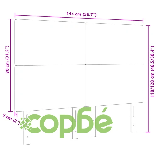 Табла за легло 140 см от кордурой в тъмно сив цвят с капитониран дизайн ➤ топ цена ➤ sorbe.bg