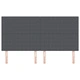 Табла за легло 180 см от кордурой в тъмно сив цвят с правоъгълна форма