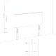 Табло за легло с бутонно тапициране, тъмносиво, 144 см, текстил