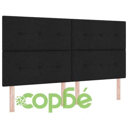 Тапицирано легло с копчета в черен цвят 180 см с полиестерна дамаска ➤ топ цена ➤ sorbe.bg