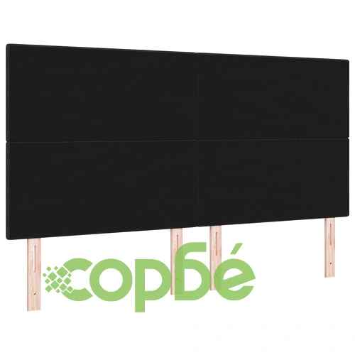 Тапицирано легло с копчета в черен цвят 180 см с полиестерна дамаска ➤ топ цена ➤ sorbe.bg