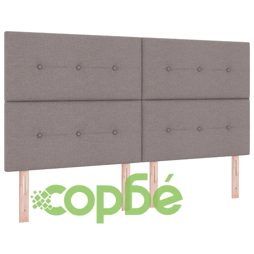 Табла за легло с копчета 180 см, Таупе, Текстилен полиестер ➤ топ цена ➤ sorbe.bg