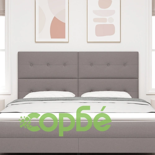 Табла за легло с копчета 180 см, Таупе, Текстилен полиестер ➤ топ цена ➤ sorbe.bg