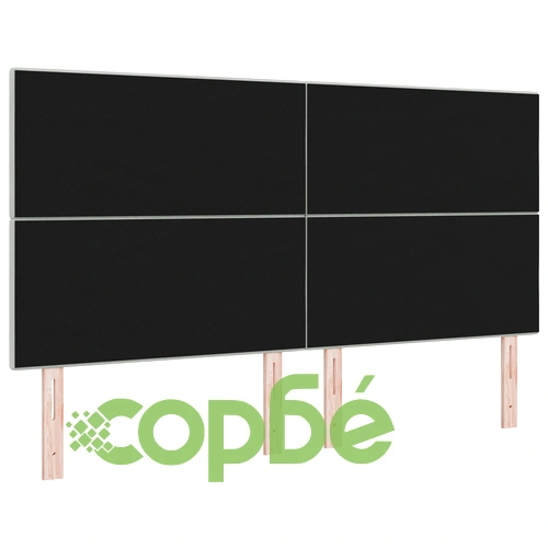 Луксозна Табла за Легло с Копчета от Кадифе, Светлосиво, 180 см ➤ топ цена ➤ sorbe.bg