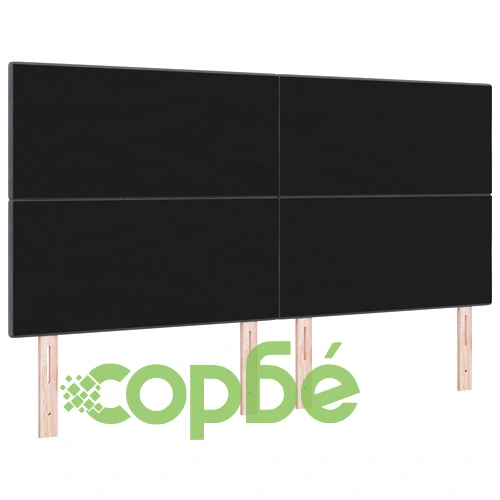 Табло за легло с копчета от сиво кадифе 180 см - регулируема височина ➤ топ цена ➤ sorbe.bg