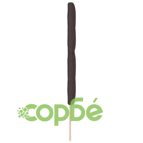 Табло за легло с копчета от полиестерна тъкан, тъмно кафяво, 200 x 128 см ➤ топ цена ➤ sorbe.bg