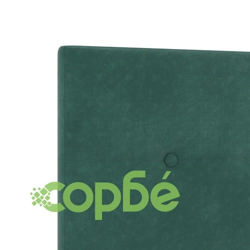 Тапицирана табла за легло с бутони, тъмнозелена, 200 см, кадифе ➤ топ цена ➤ sorbe.bg