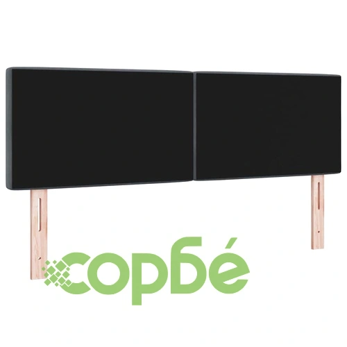 Табла за легло с LED осветление, кадифе, тъмносиво, 144 см ➤ топ цена ➤ sorbe.bg