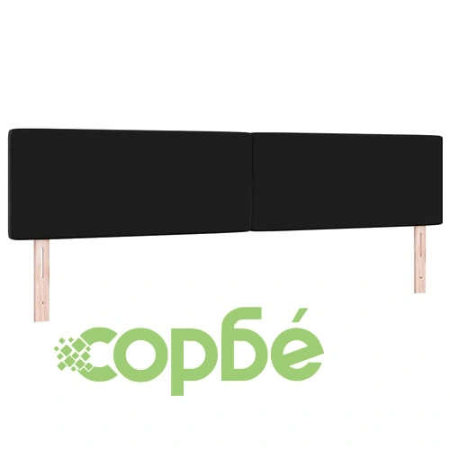 LED табла за глава с кристални копчета черен кадифе 200x88 см с LED осветление ➤ топ цена ➤ sorbe.bg