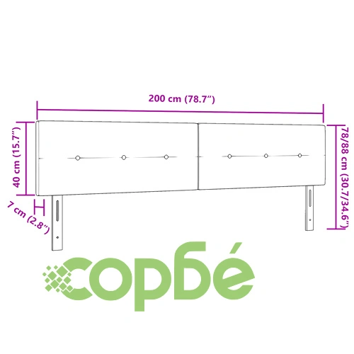LED табла с копчета от велур, тъмнозелена, 100 см, с LED осветление ➤ топ цена ➤ sorbe.bg