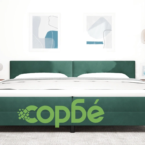 LED табла с копчета от велур, тъмнозелена, 100 см, с LED осветление ➤ топ цена ➤ sorbe.bg