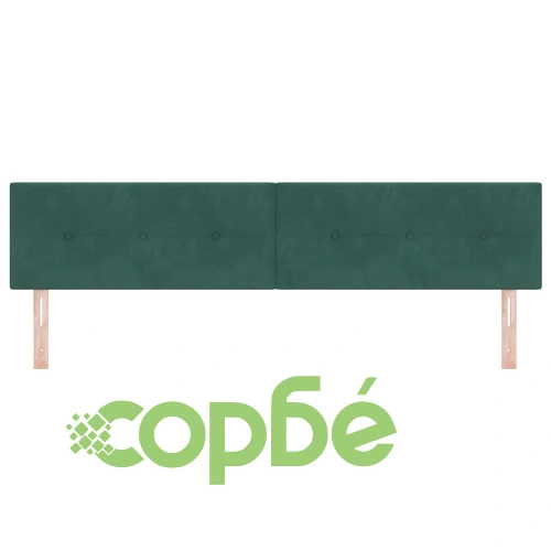 LED табла с копчета от велур, тъмнозелена, 100 см, с LED осветление ➤ топ цена ➤ sorbe.bg