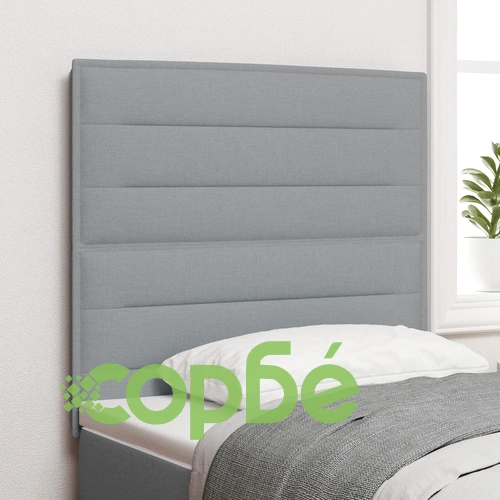 Тапицирано Табла за Легло от Светлосива Тъкан 90 x 88 см с LED Осветление и USB Захранване ➤ топ цена ➤ sorbe.bg