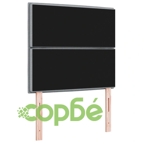 Тапицирано Табла за Легло от Светлосива Тъкан 90 x 88 см с LED Осветление и USB Захранване ➤ топ цена ➤ sorbe.bg