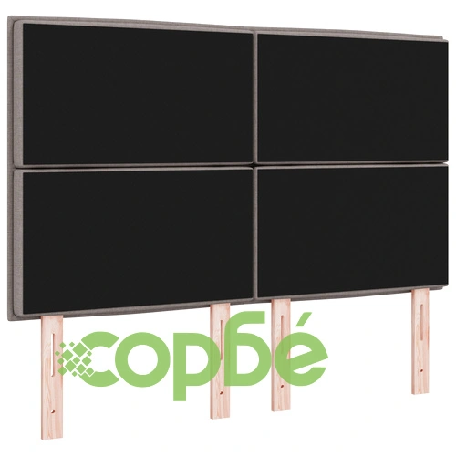 LED Таблa за Легло с Осветление, Текстилна, Таупе Цвят, 160 x 128 см ➤ топ цена ➤ sorbe.bg