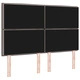 LED Таблa за Легло с Осветление, Текстилна, Таупе Цвят, 160 x 128 см
