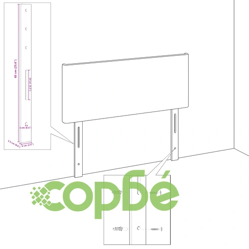 LED Тапицирано Главно Легло с Линеен Дизайн, Синьо, 160 x 128 см ➤ топ цена ➤ sorbe.bg