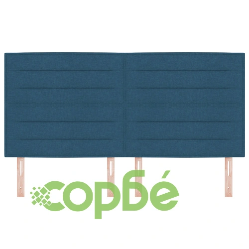 LED Табла за Легло с Линеен Дизайн - Синя, 90 см, Памучна ➤ топ цена ➤ sorbe.bg