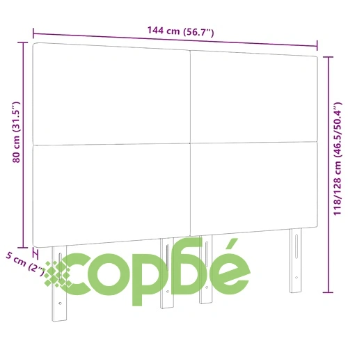 LED табло за легло с LED лента крем 144 см текстил ➤ топ цена ➤ sorbe.bg