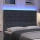 LED табла за глава тъмносив 160 cm кадифе с регулируема височина и LED осветление