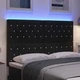LED табла за глава с LED осветление черна кадифе 160x88 см